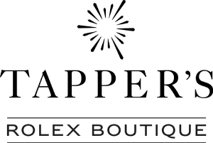 Black and white Rolex Boutique Tapper's Detroit logo