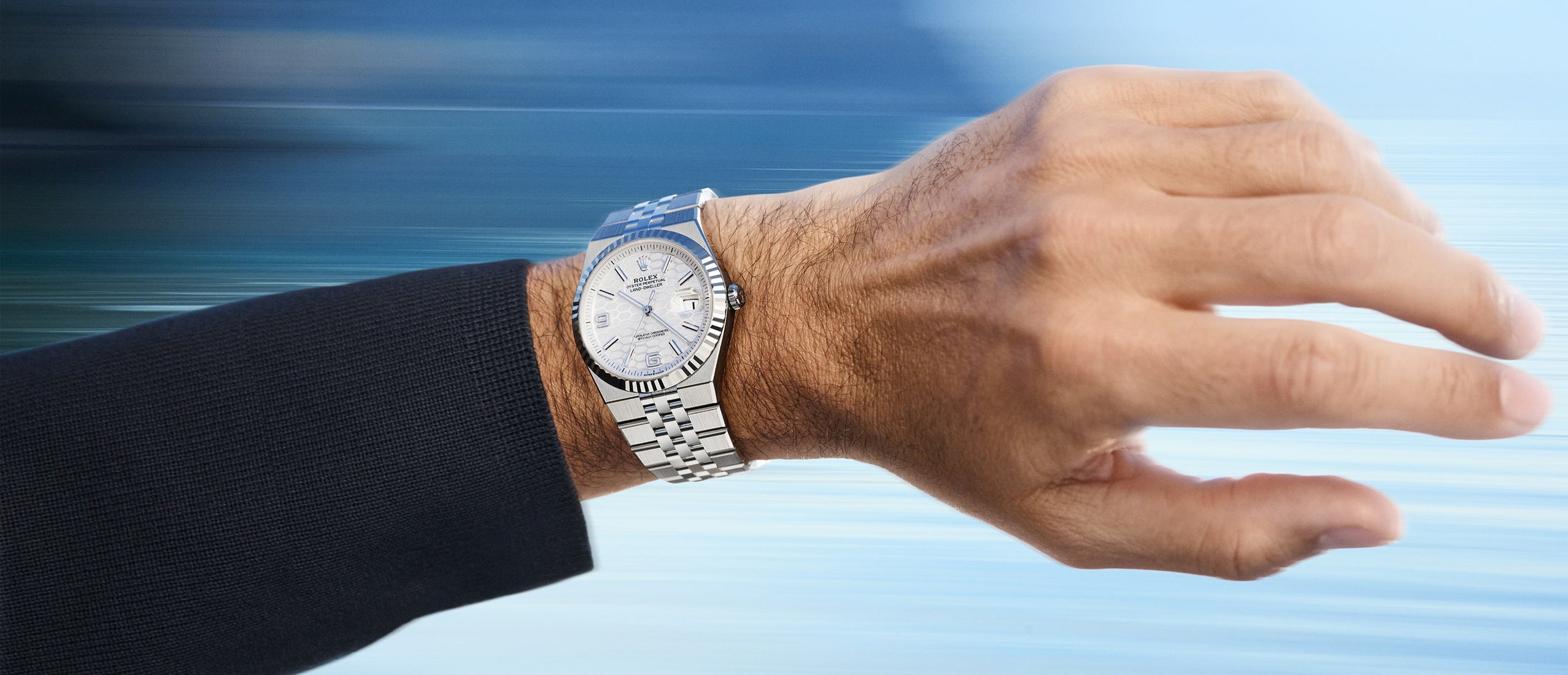 Rolex new watches 2025 the Land Dweller at Rolex Boutique Detroit.
